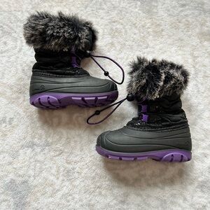 Kamik Waterproof Faux Fur Snow Boots Toddler Size
8